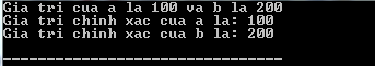 Kết quả khi chạy lồng các lệnh if trong C++