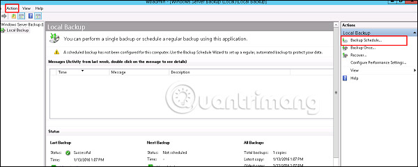 Backup Schedule...