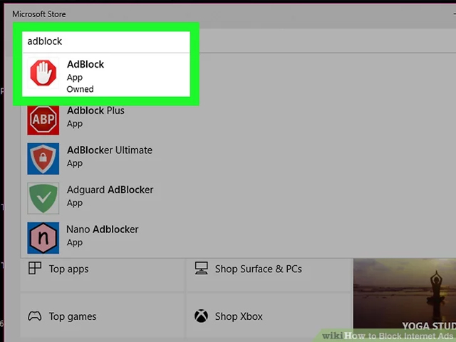 Tìm kiếm ứng dụng AdBlock