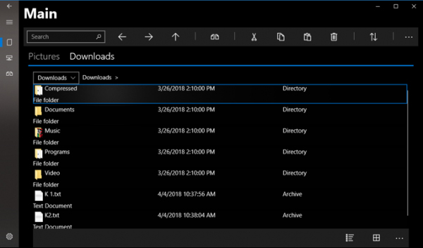 Mục quản lý folder, file