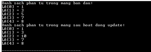 Hoạt động cập nhật