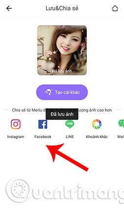 Chia sẻ lên mạng xã hội