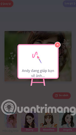 Meitu đang giúp bạn vẽ ảnh 