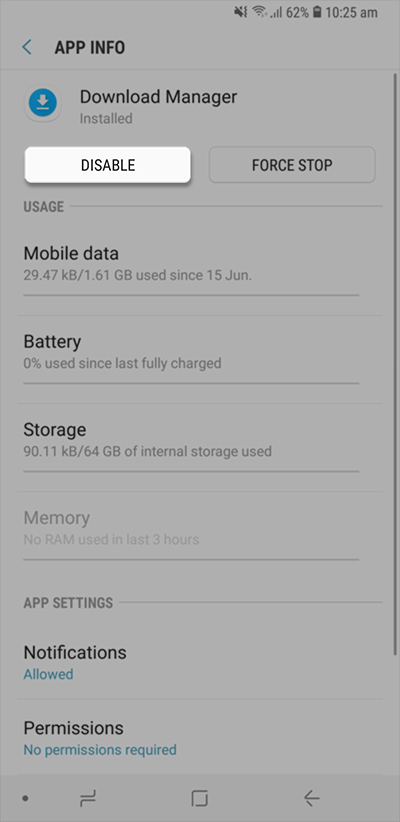 Chọn Download Manager 