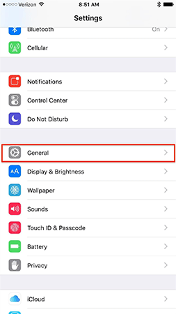 Vào Cài đặt chung > Trợ năng