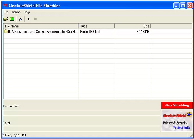 Phần mềm AbsoluteShield File Shredder