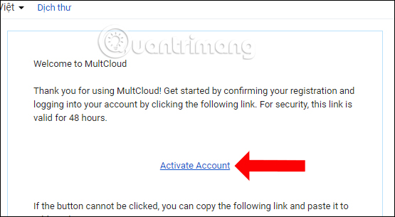 Kích hoạt tài khoản
