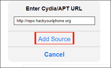 Adding source to Cydia 