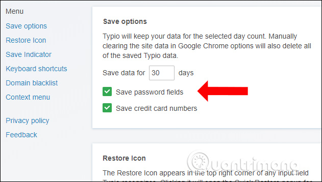 Chỉnh thời gian lưu nội dung