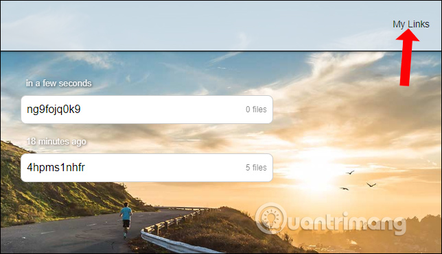 Quản lý links tạo