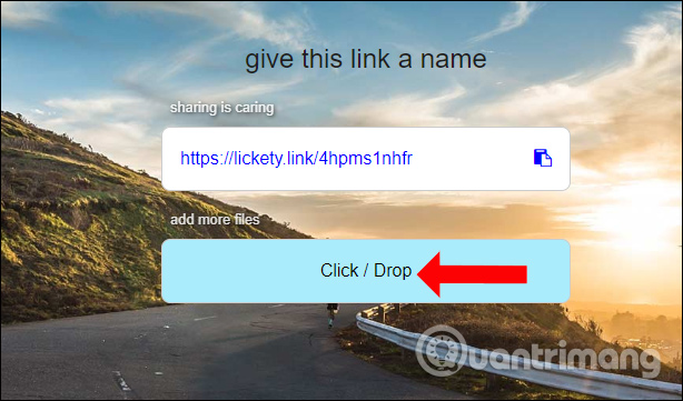 Tải file lên LicketyLink