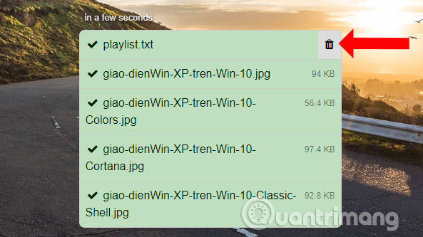 Danh sách file tải