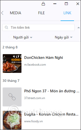 Link gửi 