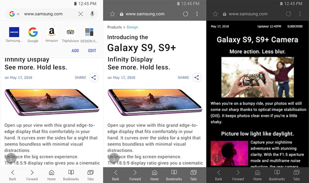 Trình duyệt web này do Samsung, nhà sản xuất điện thoại di động số 1 thế giới phát triển