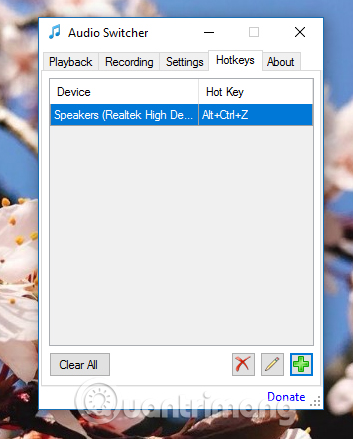 Tùy chỉnh phím tắt