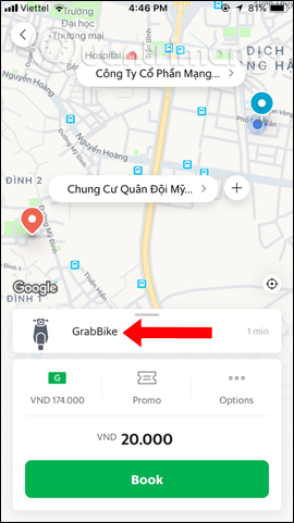 Đổi loại xe sử dụng