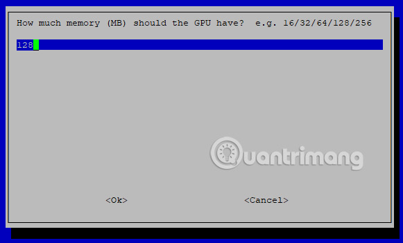 Thay đổi giá trị mặc định thành 128