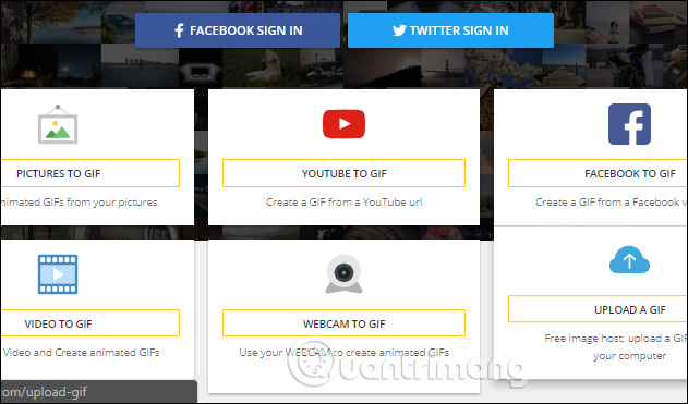 Chọn nguồn tải ảnh
