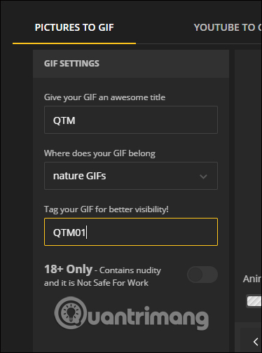 Thêm tên cho ảnh động