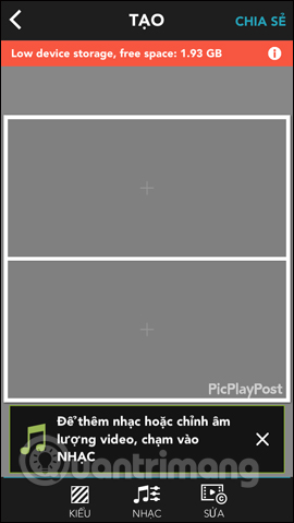Cách dùng PicPlayPost ghép, tạo khung cho video
