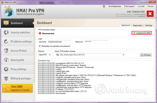 Kết nối với VPN