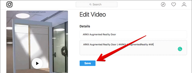 Lưu lại thay đổi đã tạo