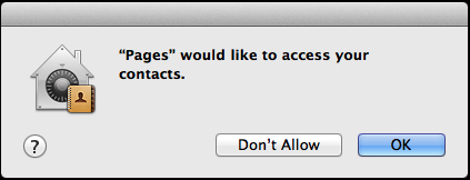 Cảnh báo xuất hiện khi có phần mềm khả nghi muốn truy cập thông tin của người dùng