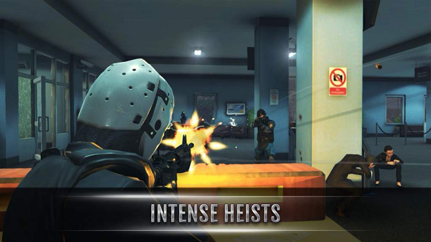 Đồ họa 3D trong Armed Heist khá đẹp mắt, ngoại hình nhân vật được xây dựng rõ nét