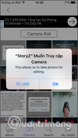 Chụp ảnh trực tiếp