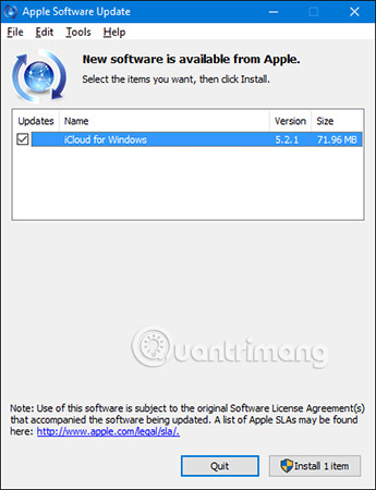 Trình cập nhật tích hợp sẵn