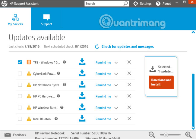 Để Windows Update xử lý