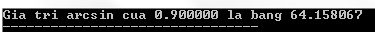 Hàm asin() trong C