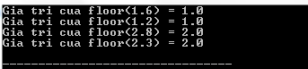 Hàm floor() trong C