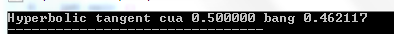 Hàm tanh() trong C
