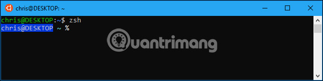 Chuyển sang Zsh