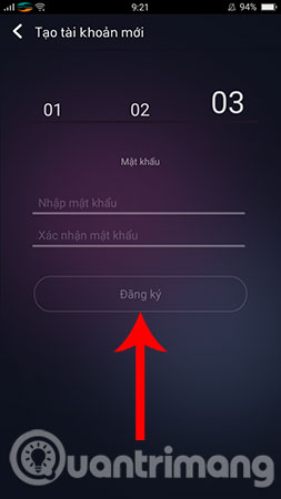 Nhập mã code