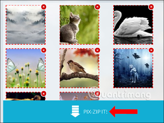 Tải ảnh xuống đuôi zip