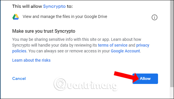 Truy cập tài khoản Google Drive