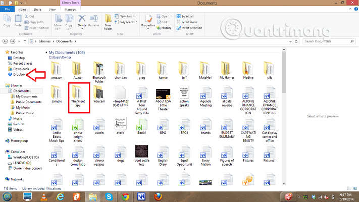 Chọn thư mục muốn chia sẻ