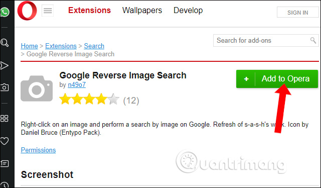 Cài Google Reverse Image Search