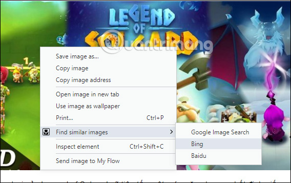 Chọn công cụ tìm ảnh