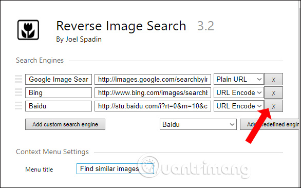 Xóa công cụ đã thêm