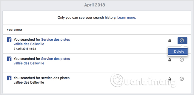 Click vào nút Delete 