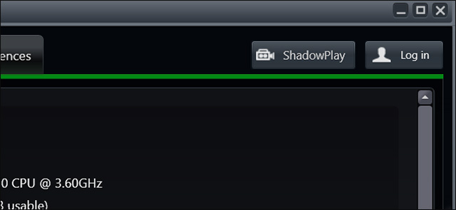 Cửa sổ ShadowPlay