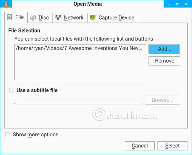 Các stream hiển thị trong danh sách