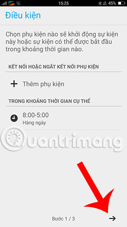 Chọn khoảng thời gian cho sự kiện