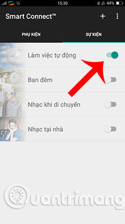 Gạt công tắc sang On