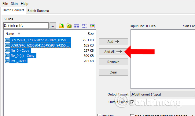 Nhập toàn bộ ảnh