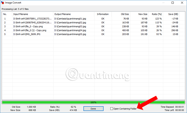Quá trình đổi tên ảnh
