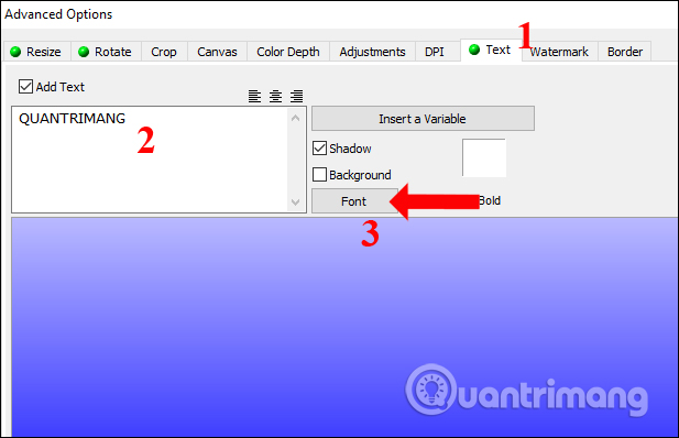Chèn chữ vào ảnh
